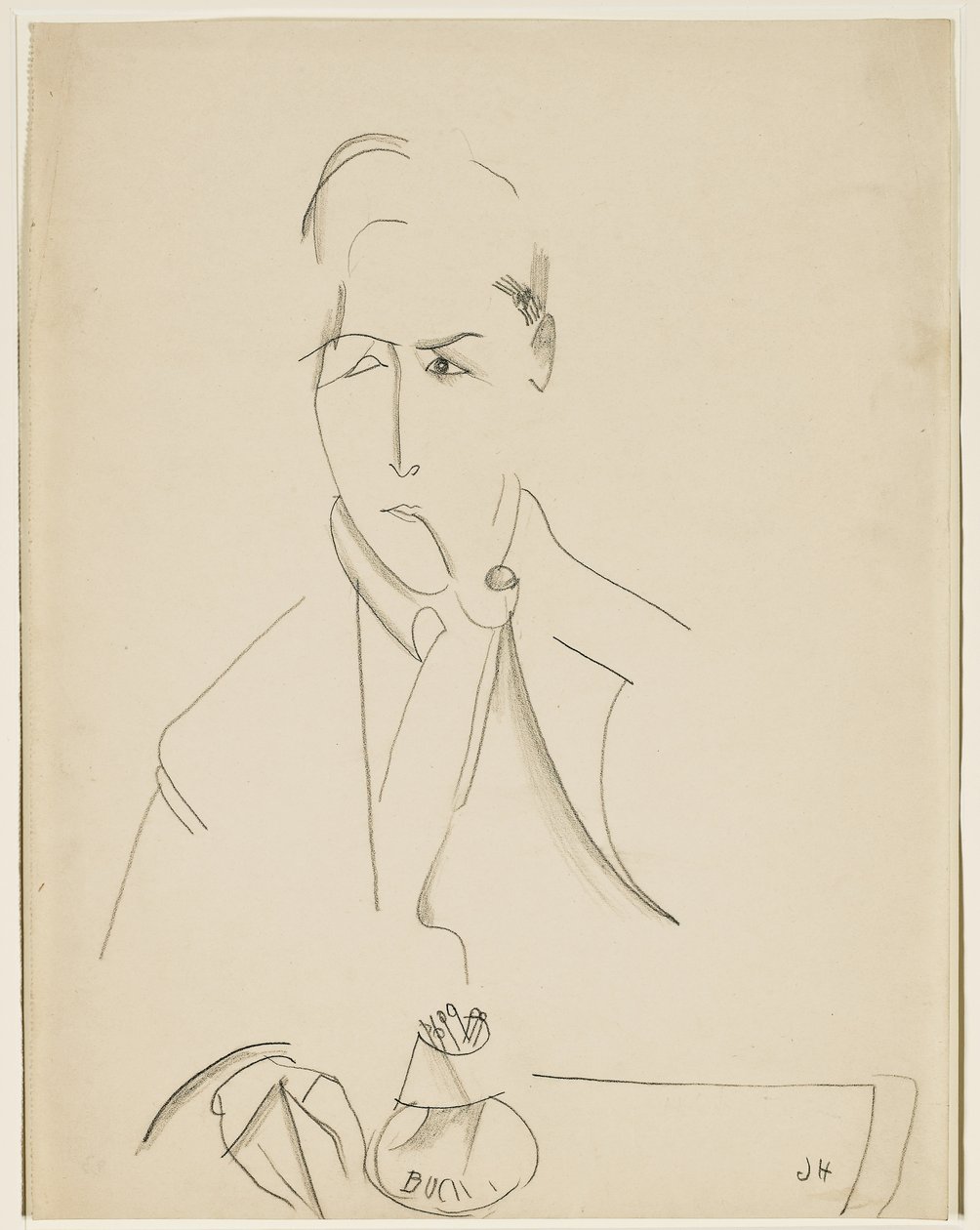 Retrato de Modigliani com tubo de Jeanne Hébuterne