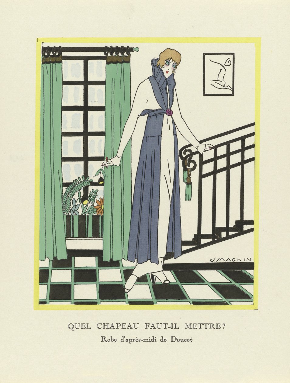 Que chapéu devo eu põr 1914 (estêncil) de Jeanne Magnin