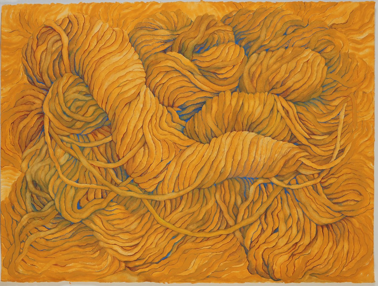 Amarelo ocre de lã, 2013 (Guache sobre papel) de Jeanne Maze