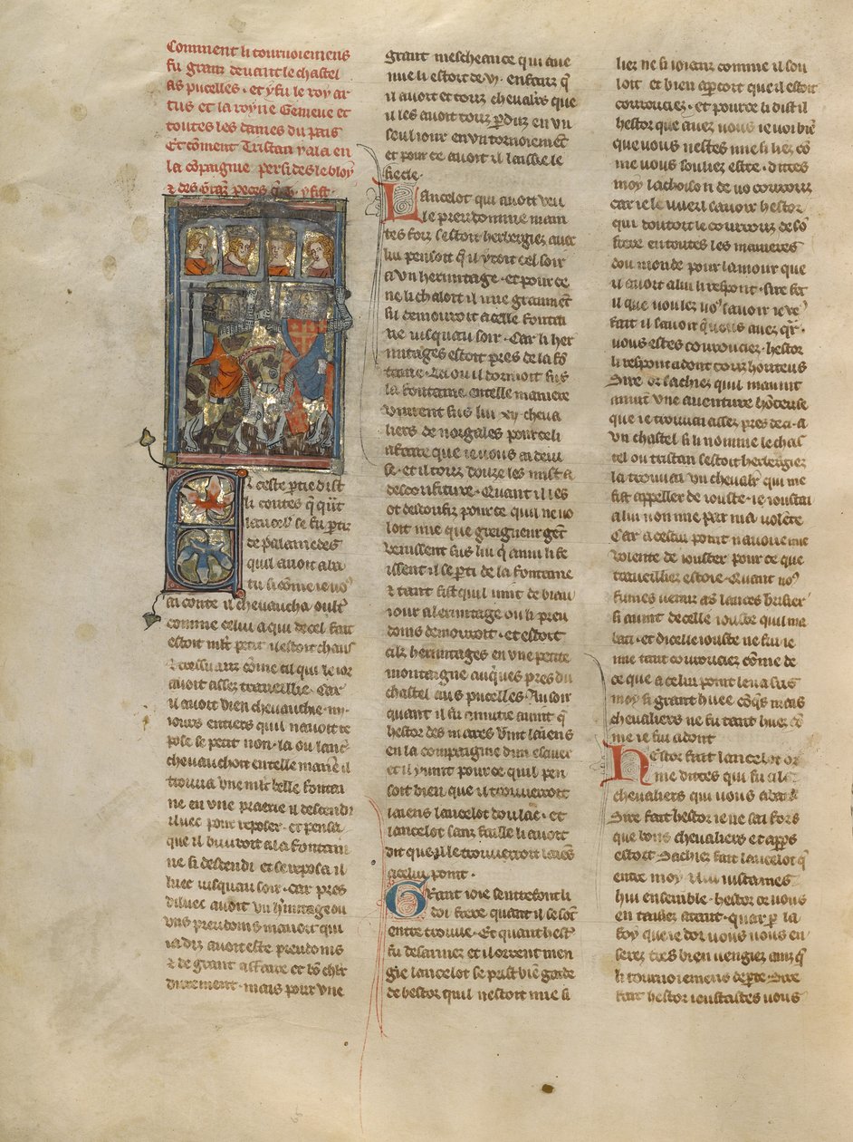 Um Torneio antes do Castelo de Pucelles de Jeanne de Montbaston
