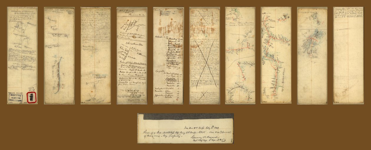 Memorandos de J. Hotchkiss, Top. Eng., Hd. (Chancellorsville, Virgínia). LOC 2005625049 de Jedediah Hotchkiss