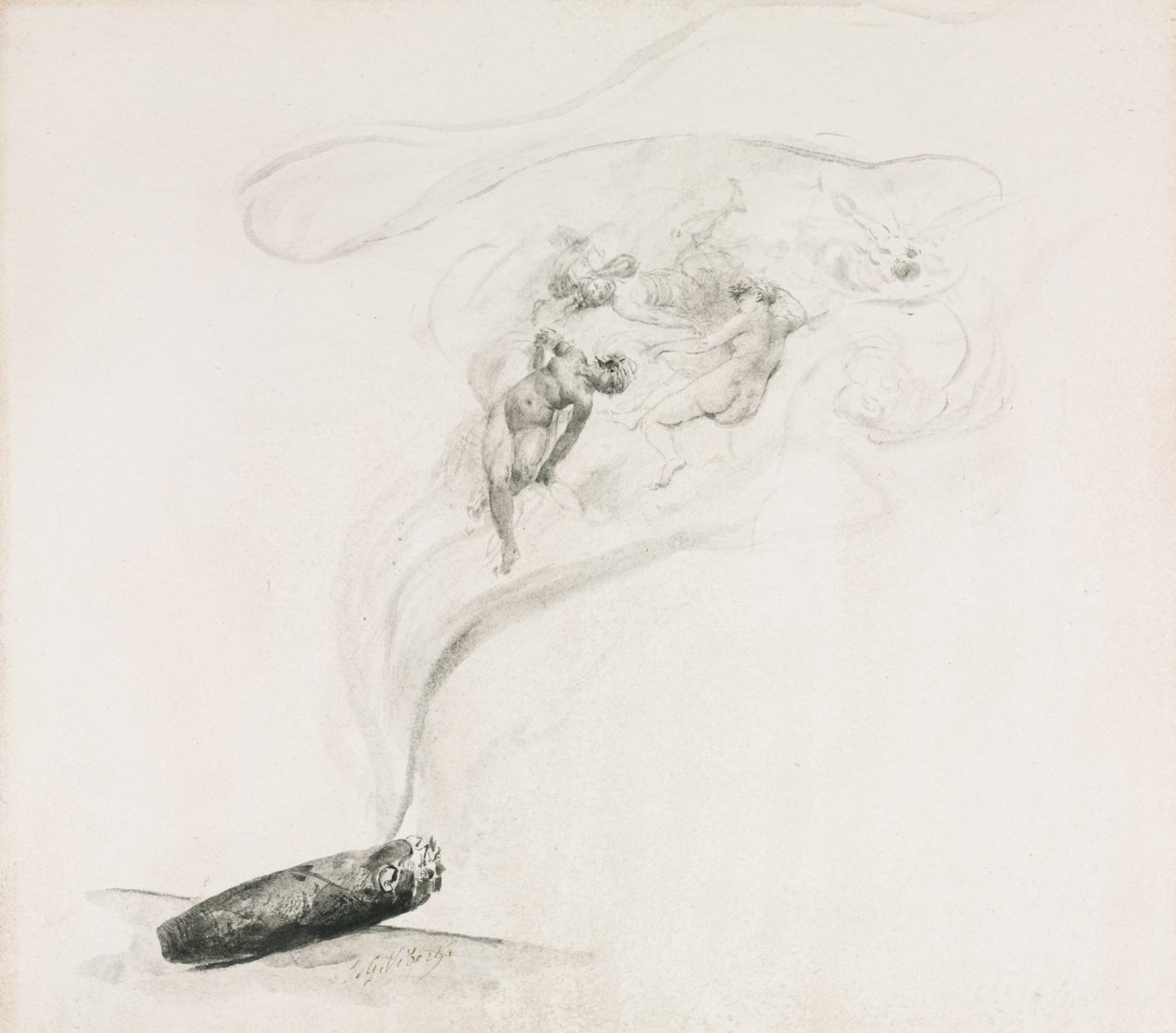 Na fumaça de Jehan Georges Vibert
