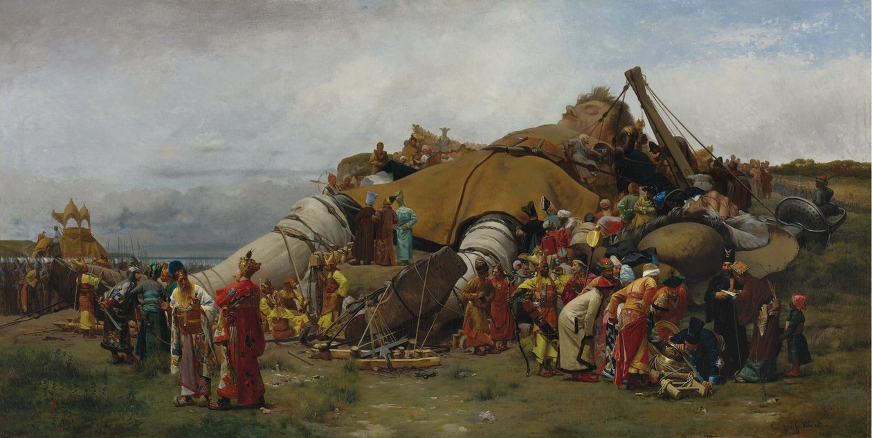 Gulliver e os liliputianos de Jehan Georges Vibert