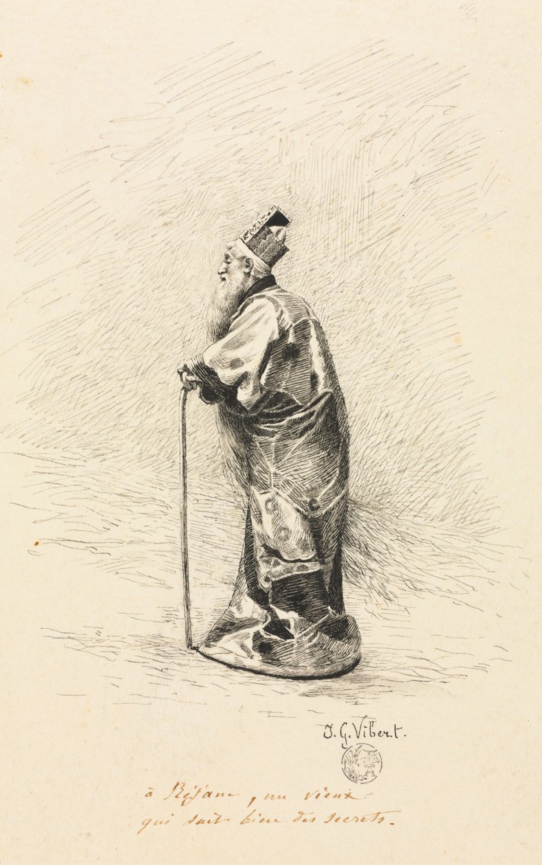 Estudo para o Mago em "Conte de Fée" (História de uma Fada) de Jehan Georges Vibert