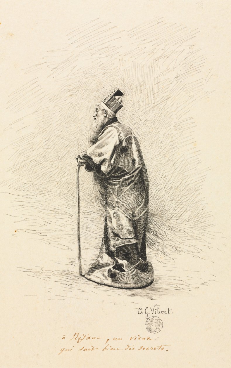 Estude para o Mágico no Conte de Fée História de uma fada, de 1800. de Jehan Georges Vibert