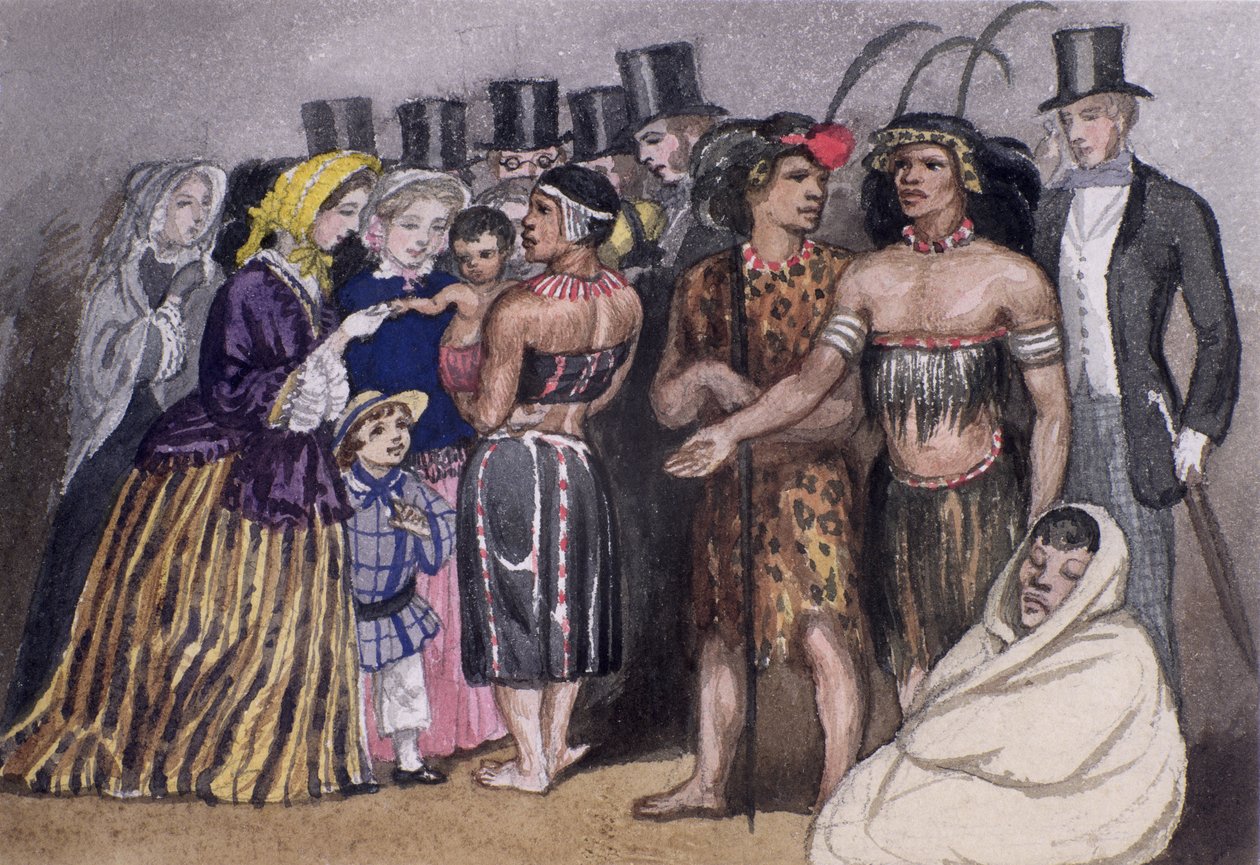 Encontro com os zulus em Londres, 1853 de Jemima Blackburn