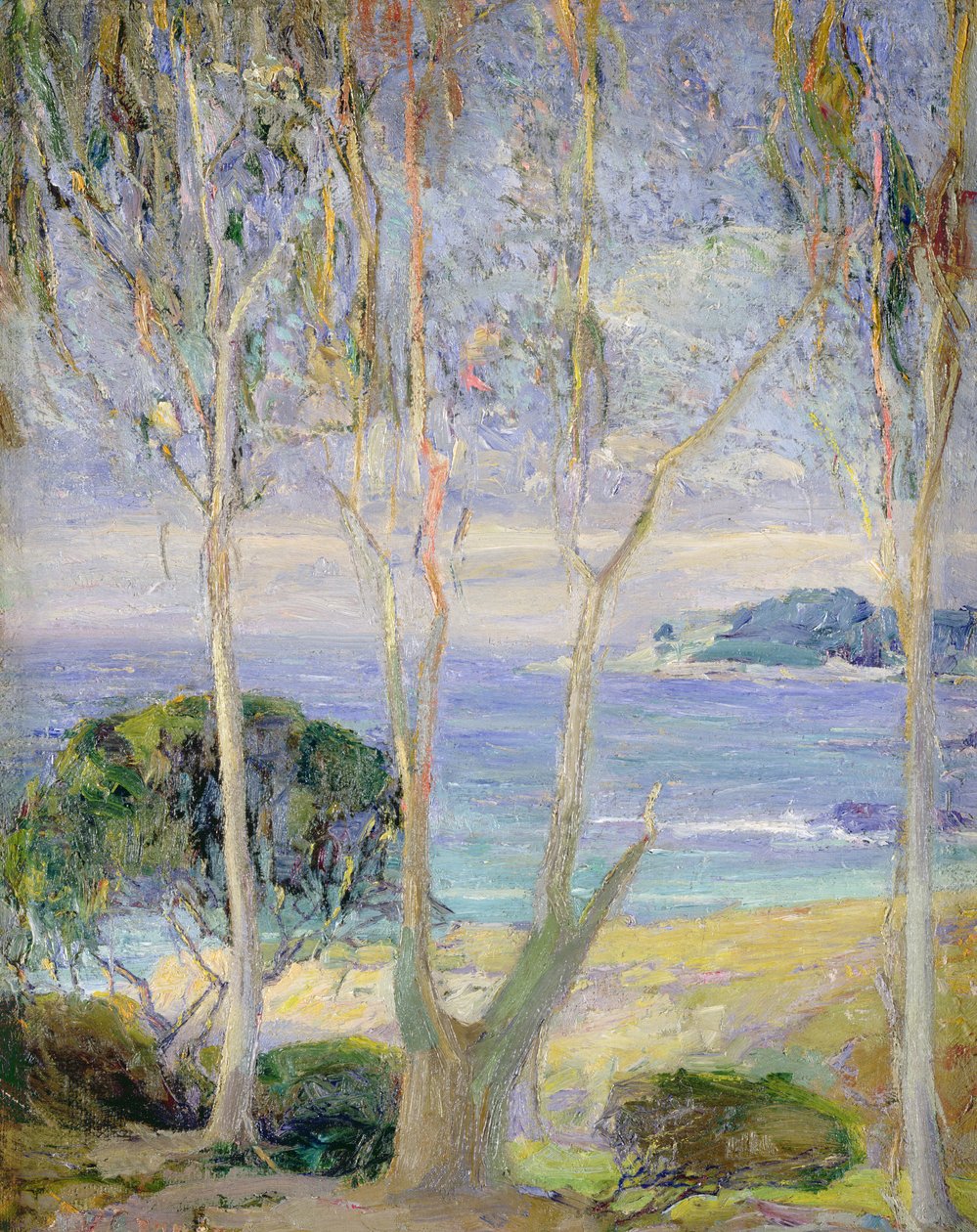 A Clear Day, Califórnia Coast, c.1918 (óleo sobre tela) de Jennie Vennerstrom Cannon