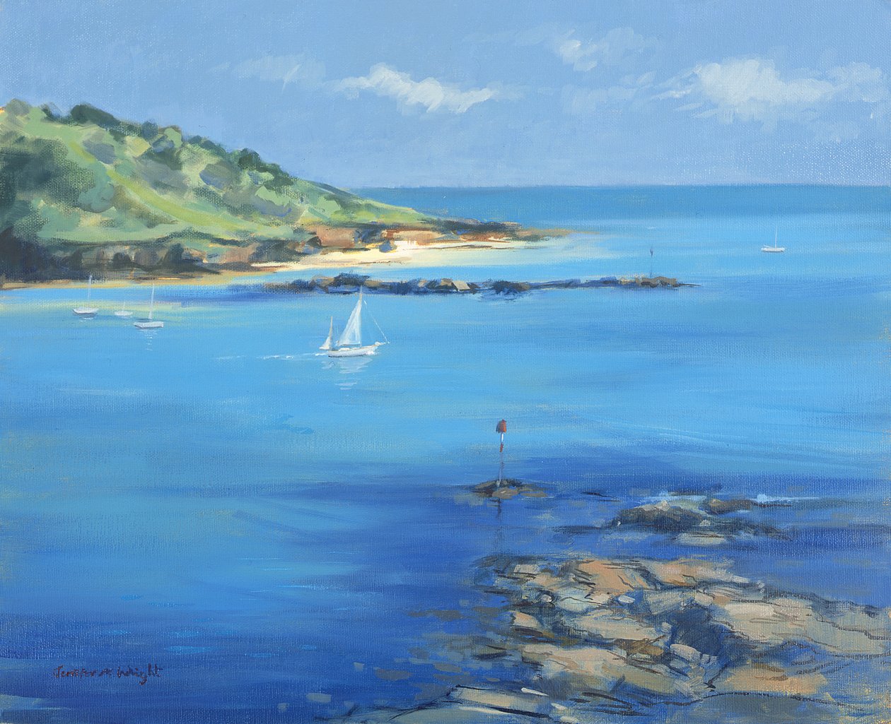 Navegando fora de Salcombe, 2000 de Jennifer Wright