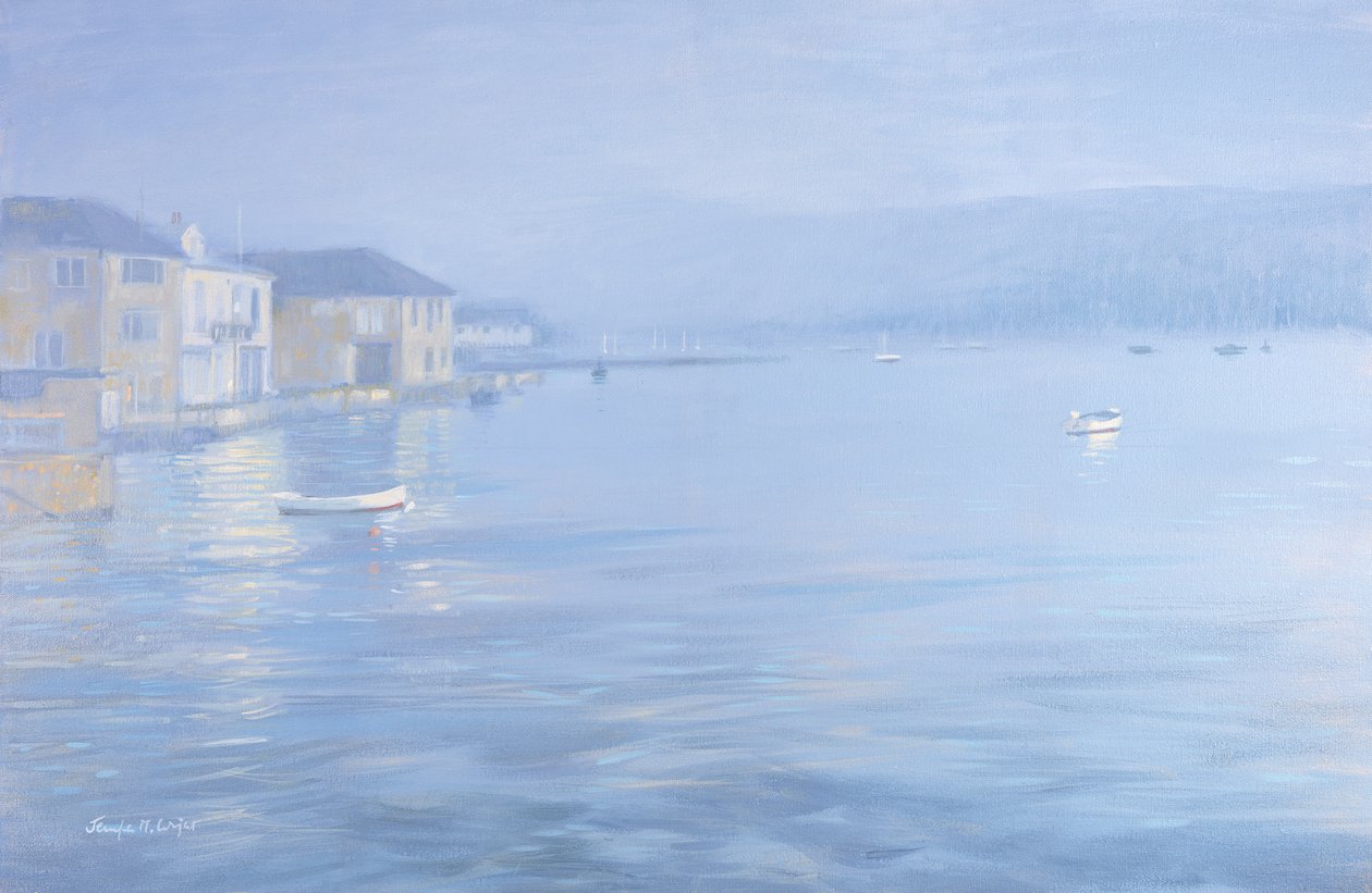 Salcombe - manhã enevoada, 1998 de Jennifer Wright