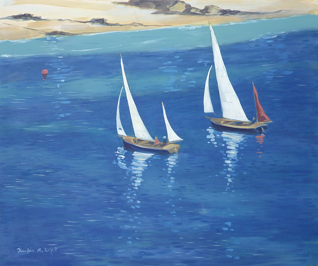 Salcombe - Corrida Yawls, 2000 de Jennifer Wright