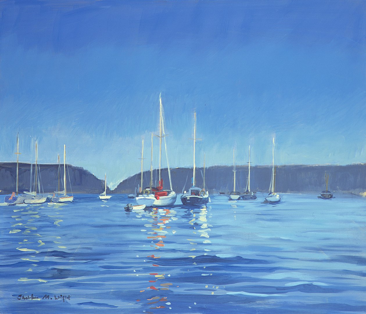 Salcombe - Iates - Crepúsculo de Jennifer Wright