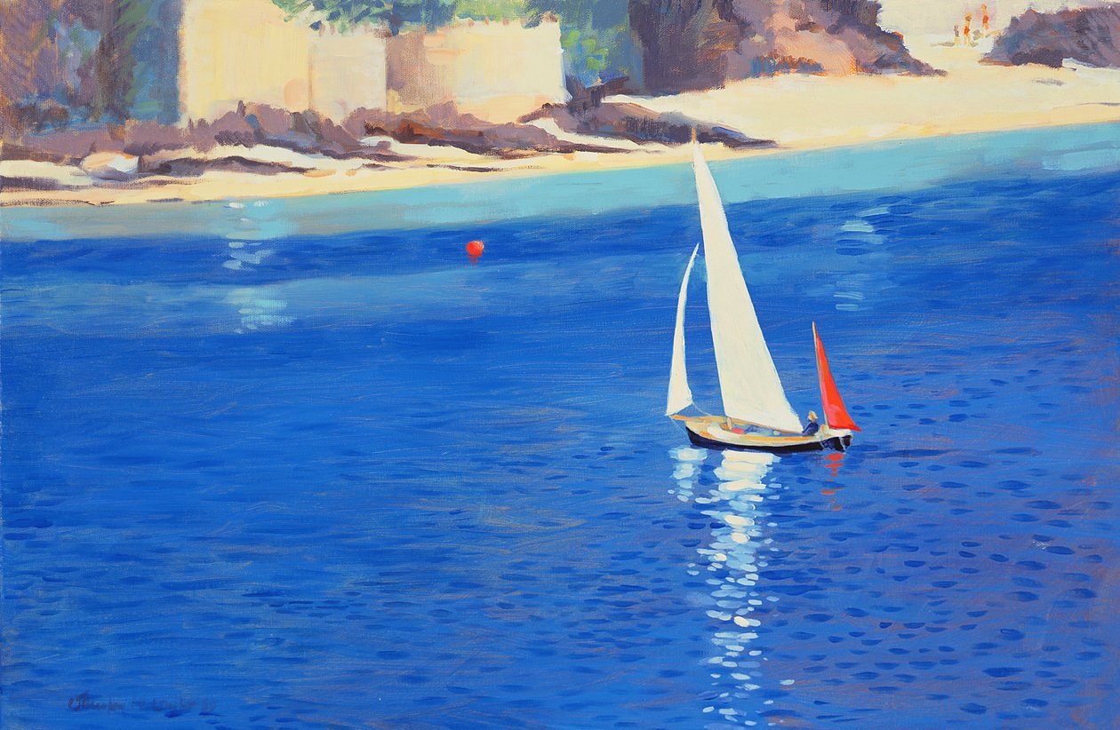 Salcombe - Yawl perto de Millbay, 1999 de Jennifer Wright