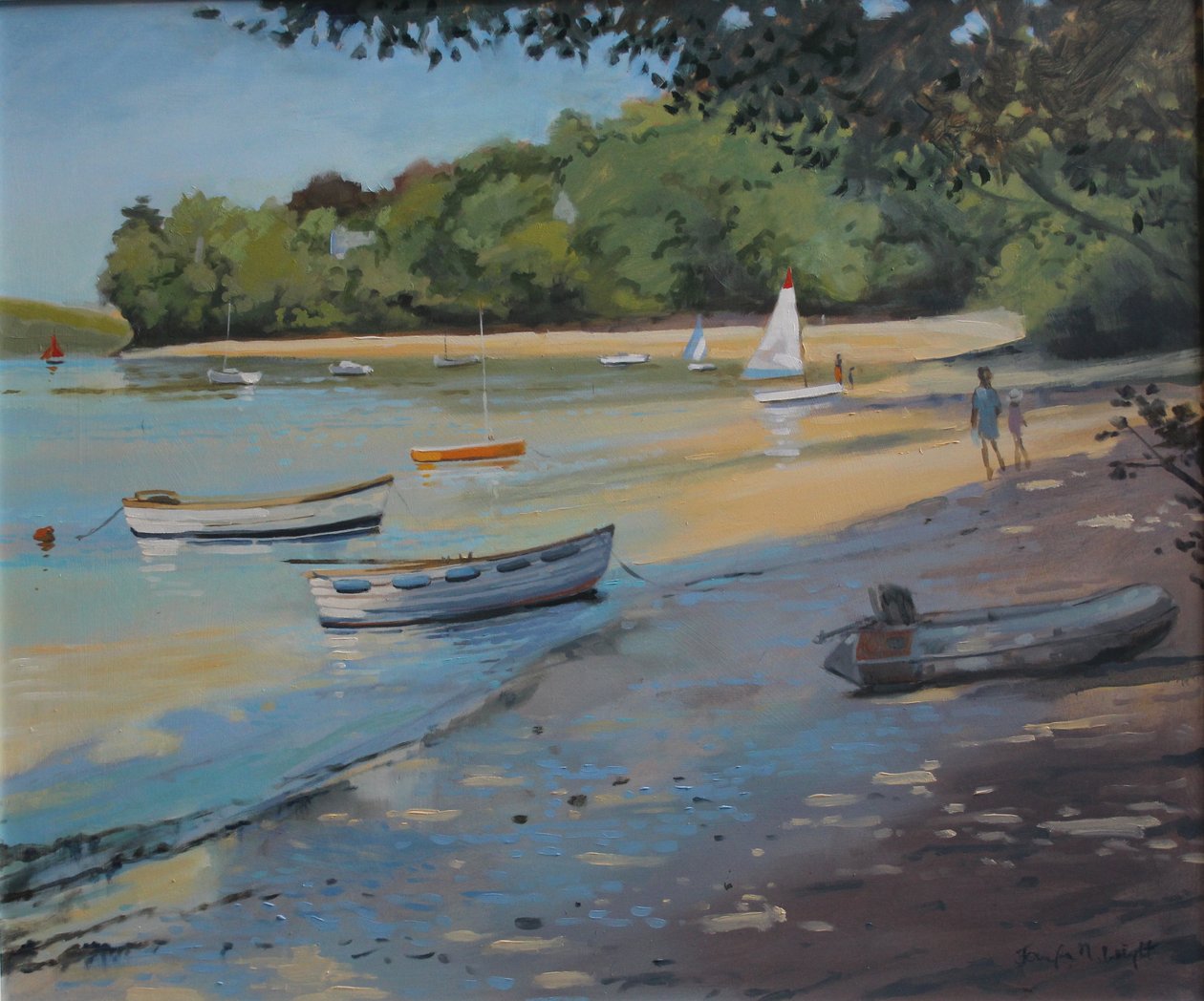 Salcombe Fishermans Cove, Early Light de Jennifer Wright