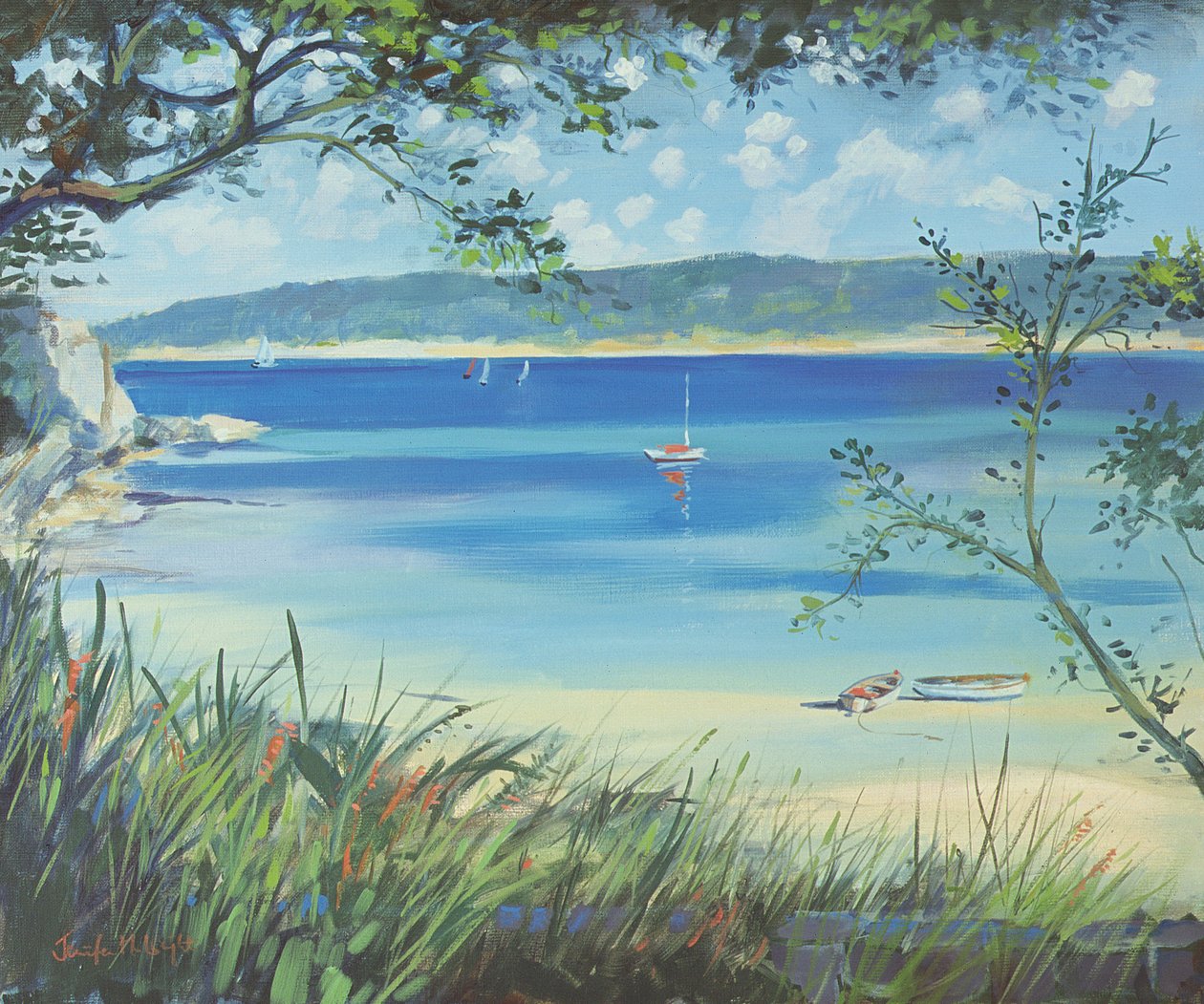 Salcombe, Southsands Beach, 2000 de Jennifer Wright