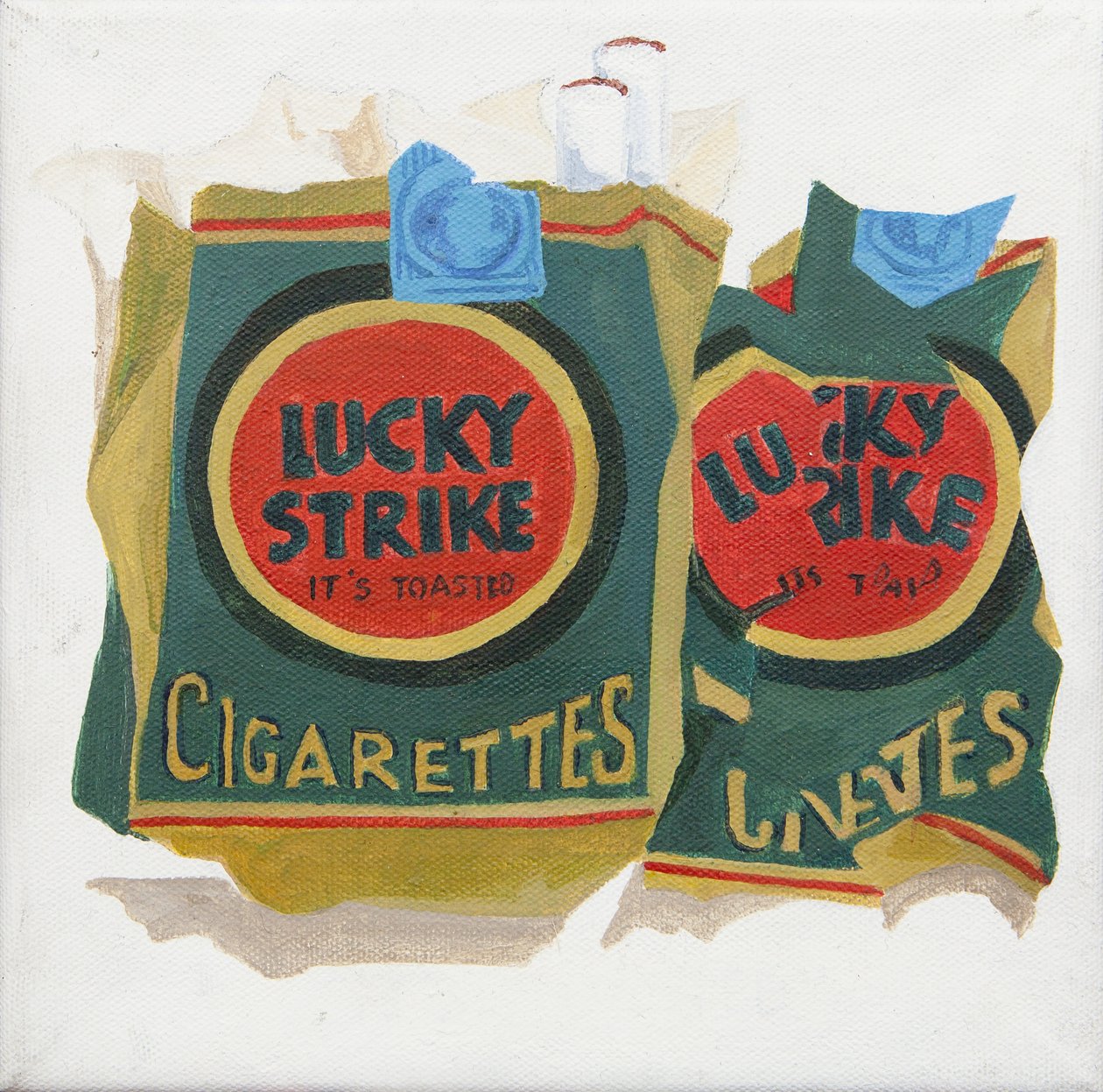 Embalagens Lucky Strike verdes (acrílico) de Jennifer Abbott