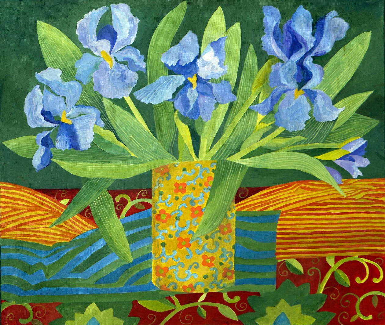 Iris, 2014 (acrílico sobre tela) de Jennifer Abbott