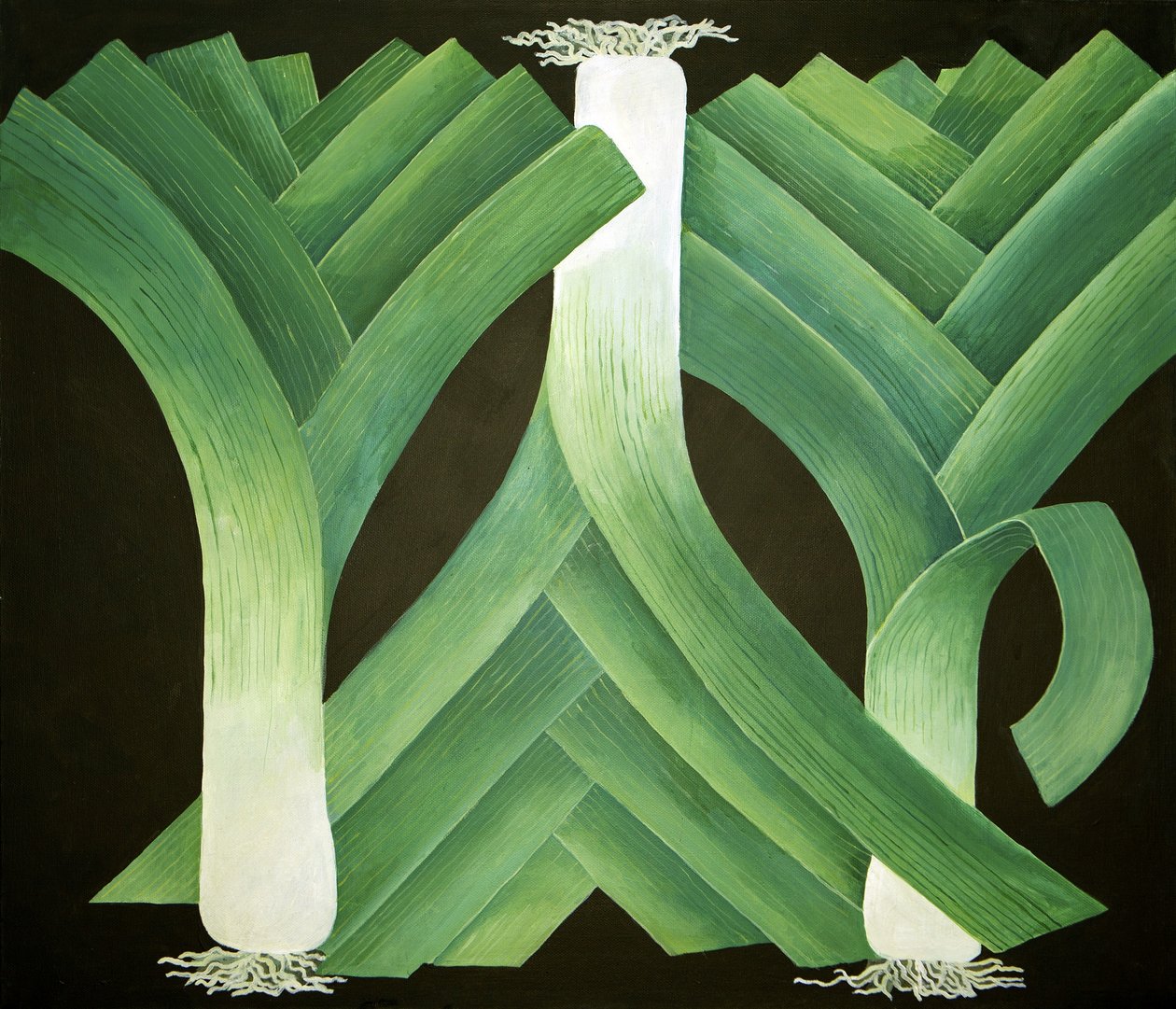 Alho-porro, 2014 (acrílico sobre tela) de Jennifer Abbott