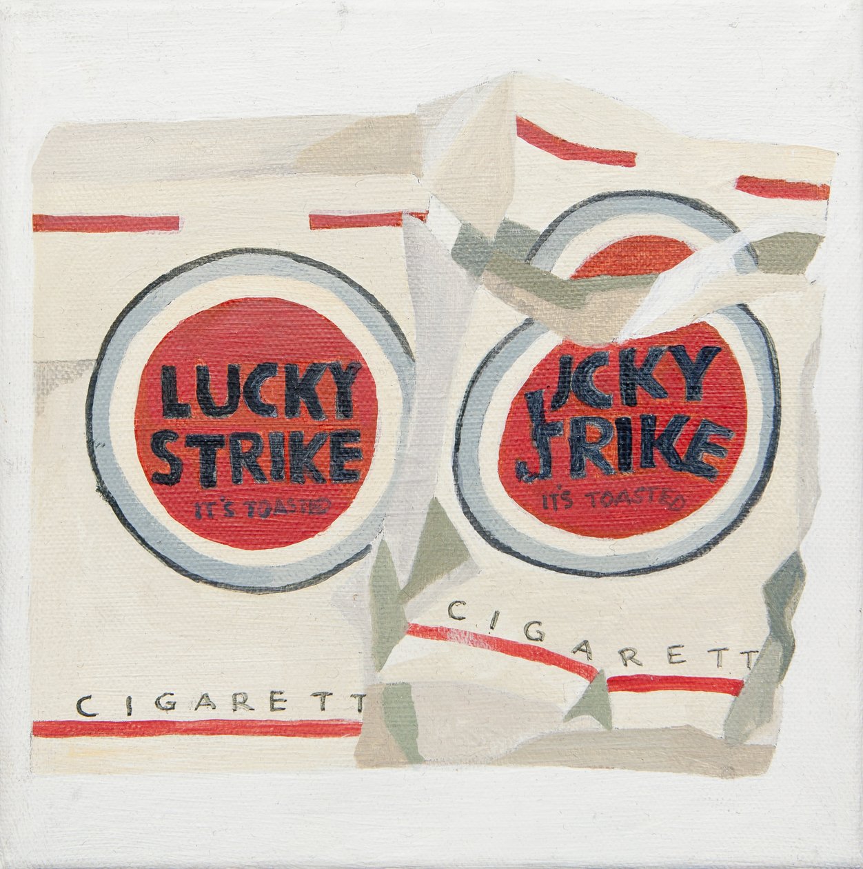 Maços de cigarros Lucky Strike brancos (acrílico) de Jennifer Abbott
