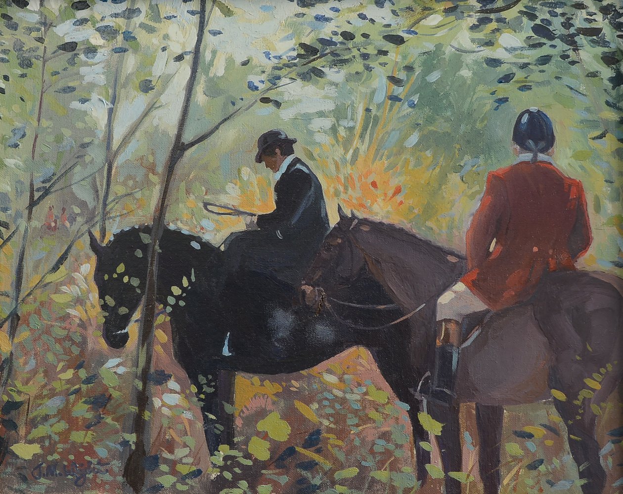 A Caça - À Espera (óleo sobre tela) de Jennifer Wright