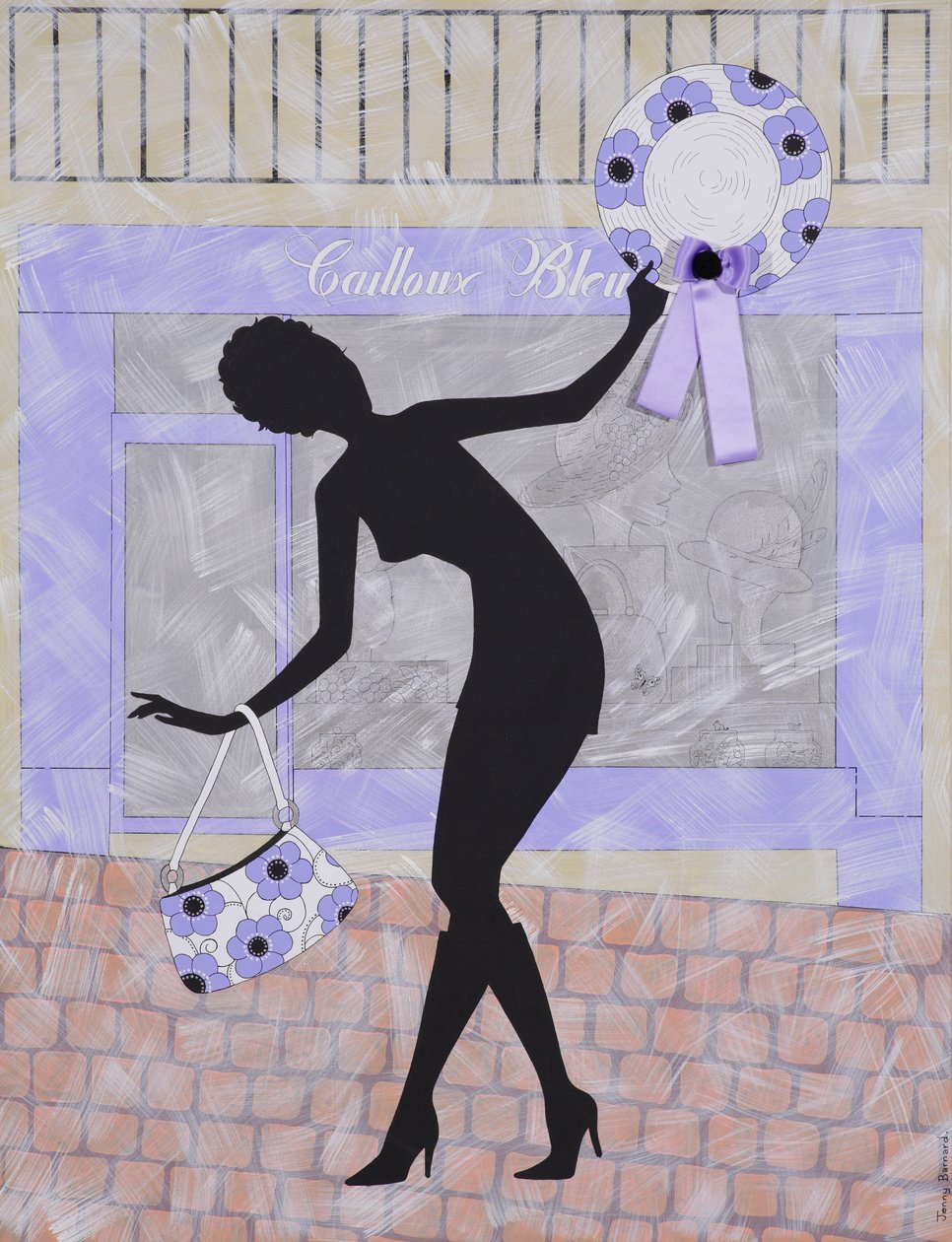 Cailloux Bleu, 2009 (acrílico sobre tela) de Jenny Barnard