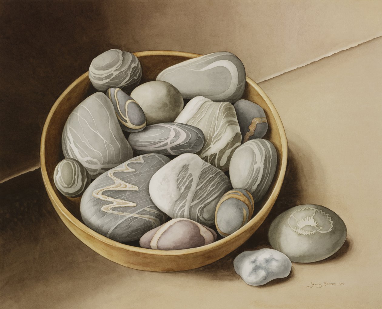 Taça de Pedras, 2005 (wc no papel) de Jenny Barron