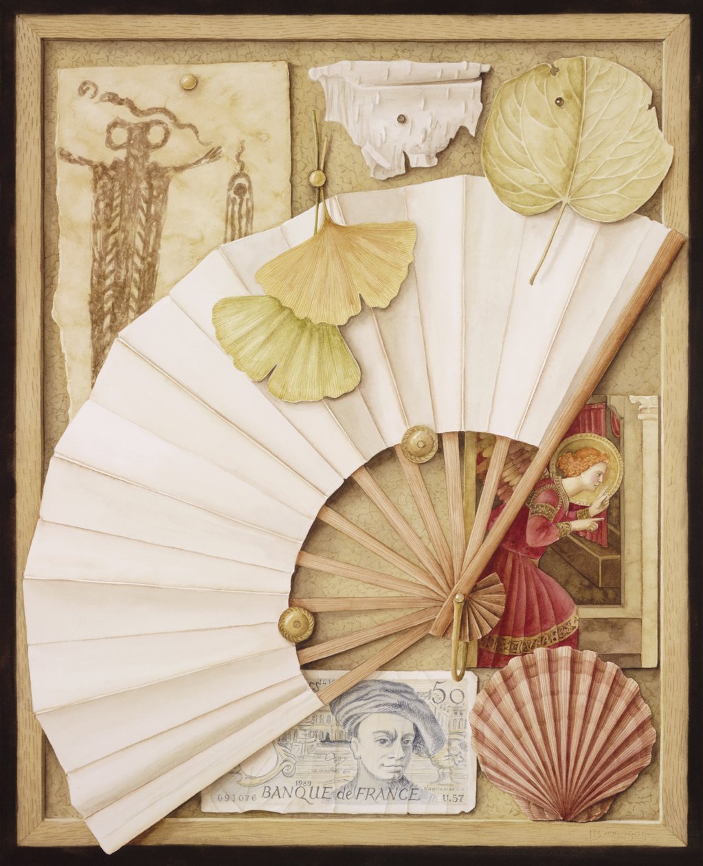Trompe LOeil with Fan, 2005 (wc no papel) de Jenny Barron