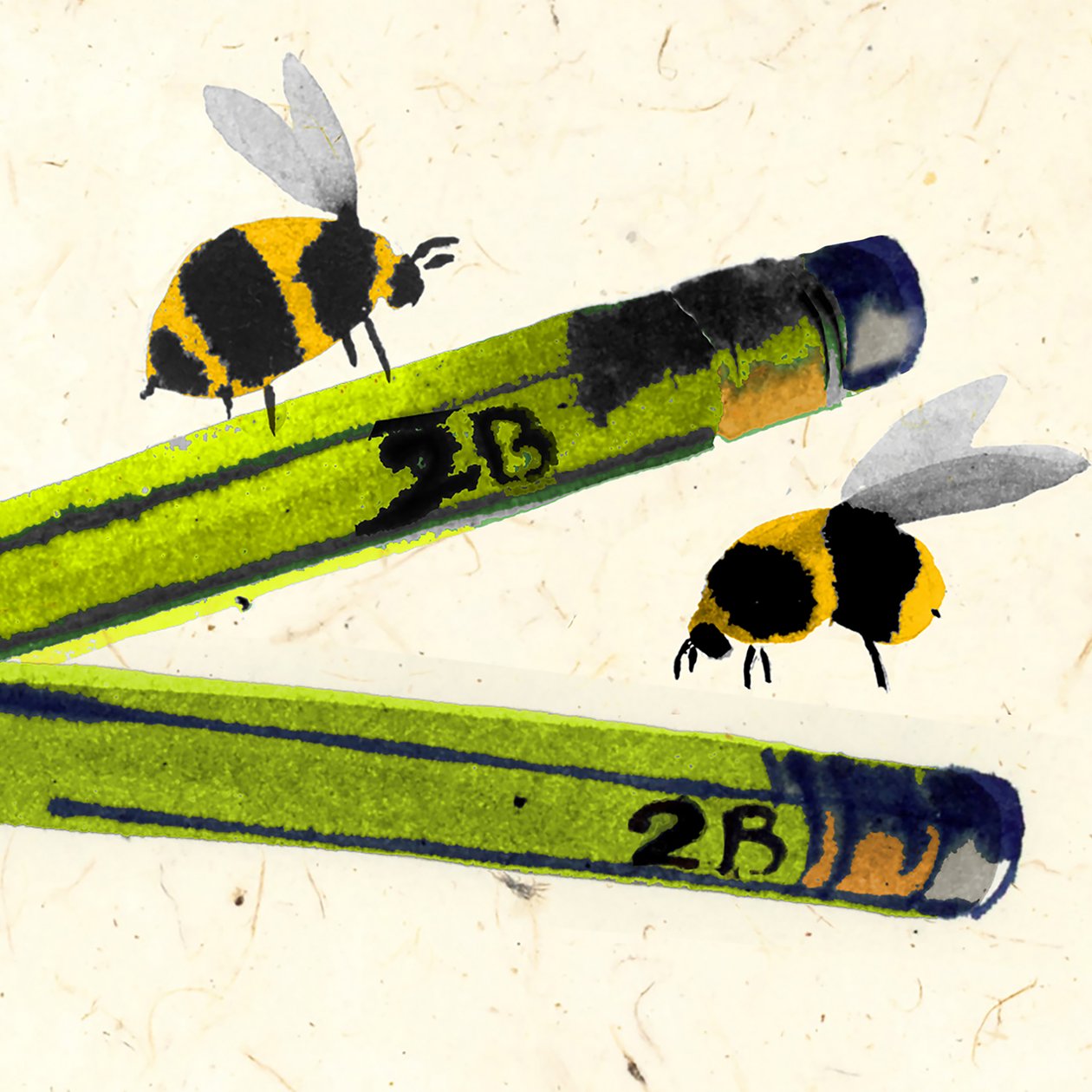 2B Or Not 2 Bee (aguarela) de Jenny Frean