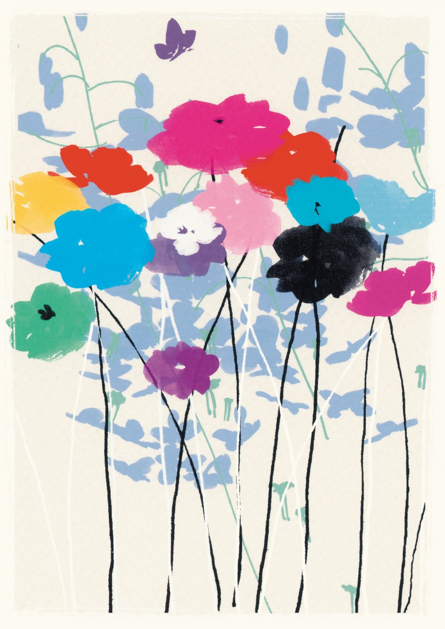 Multicolored Meadow (Padrão), 2015 (mídia mista) de Jenny Frean