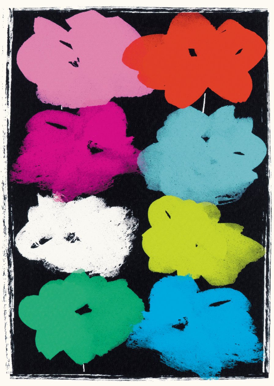 Flores Warhole (mídia mista) de Jenny Frean
