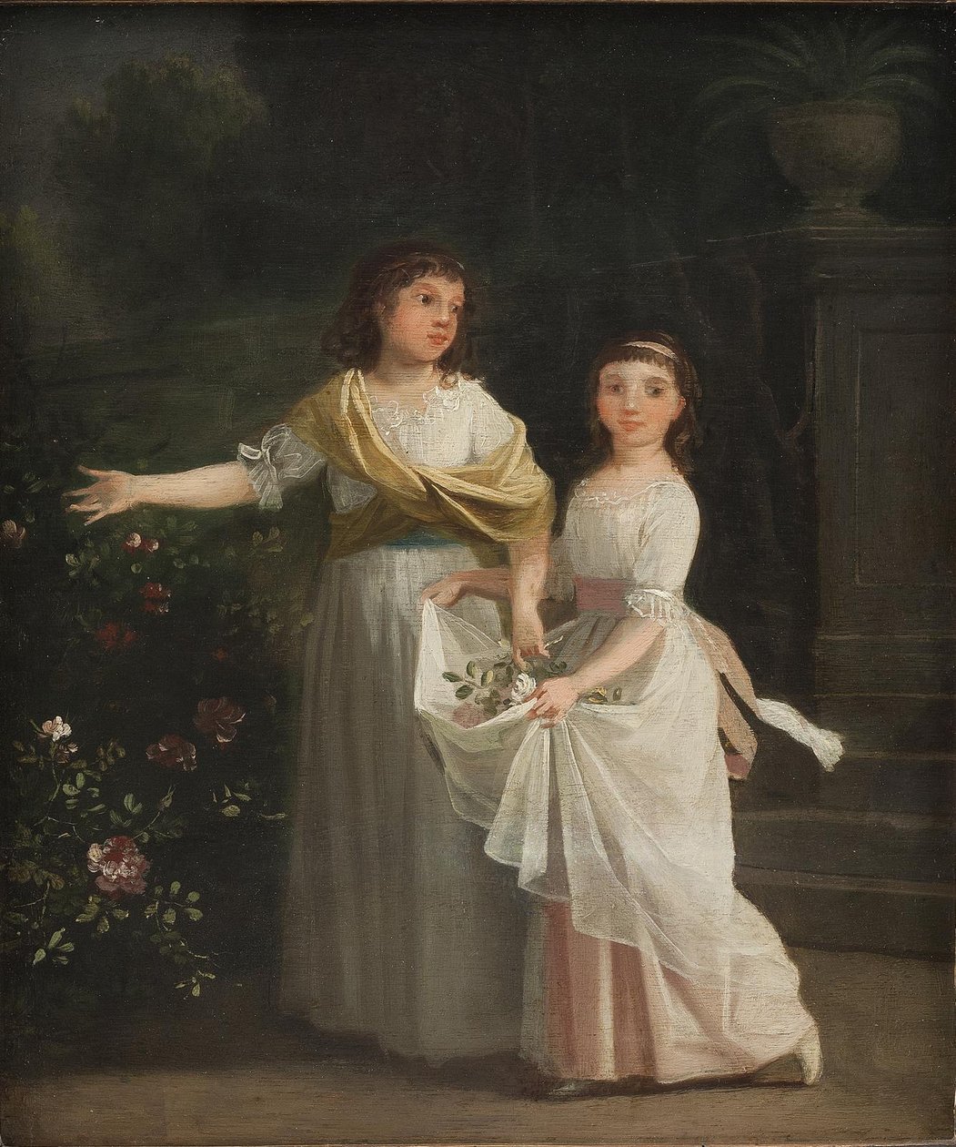 Filhas do cônsul-geral Johan Christian Pingel em um jardim de Jens Juel