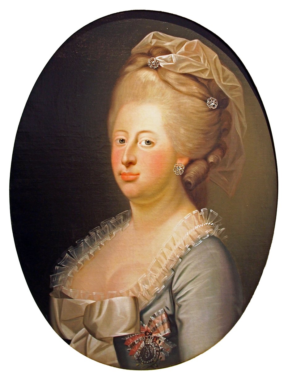 Retrato de Carolina Mathilde, rainha da Dinamarca e da Noruega de Jens Juel