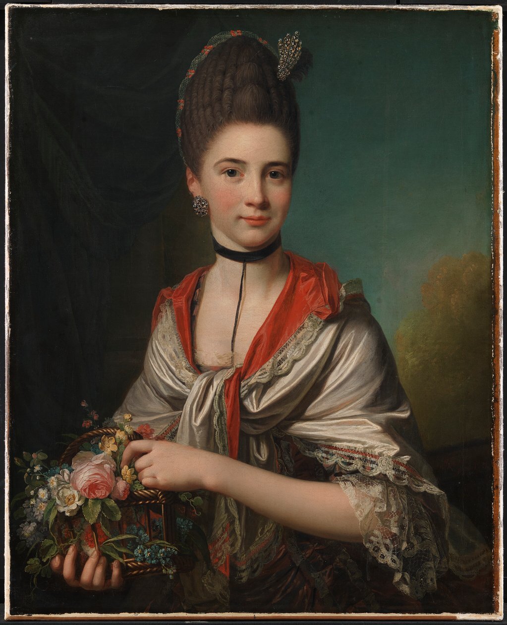 Retrato de Anna Elisabeth Battier, née Storp de Jens Juel