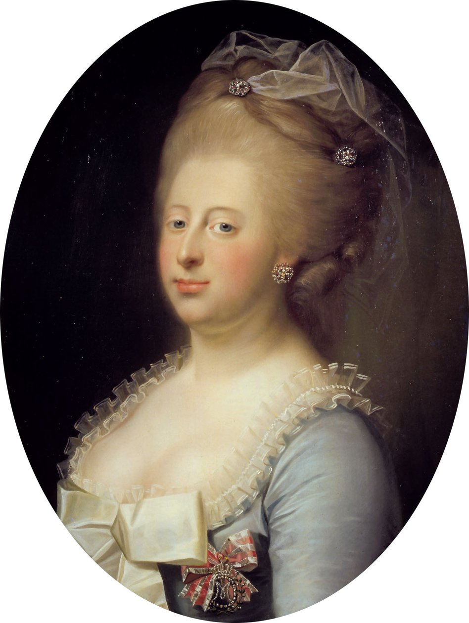 Retrato da Rainha Carolina Mathilde da Dinamarca de Jens Juel