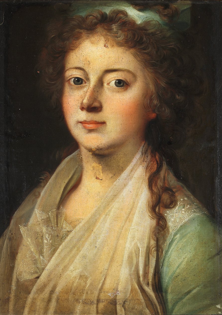 Retrato da Rainha Marie Sophie Frederikke casada com Frederico VI de Jens Juel