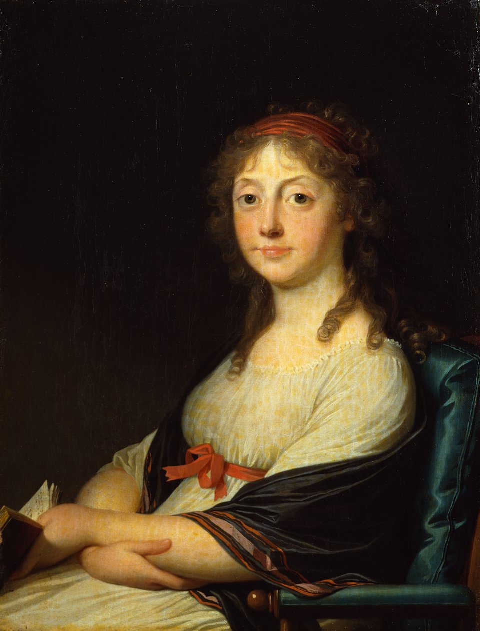 Retrato de uma senhora (óleo sobre tela) de Jens Juel