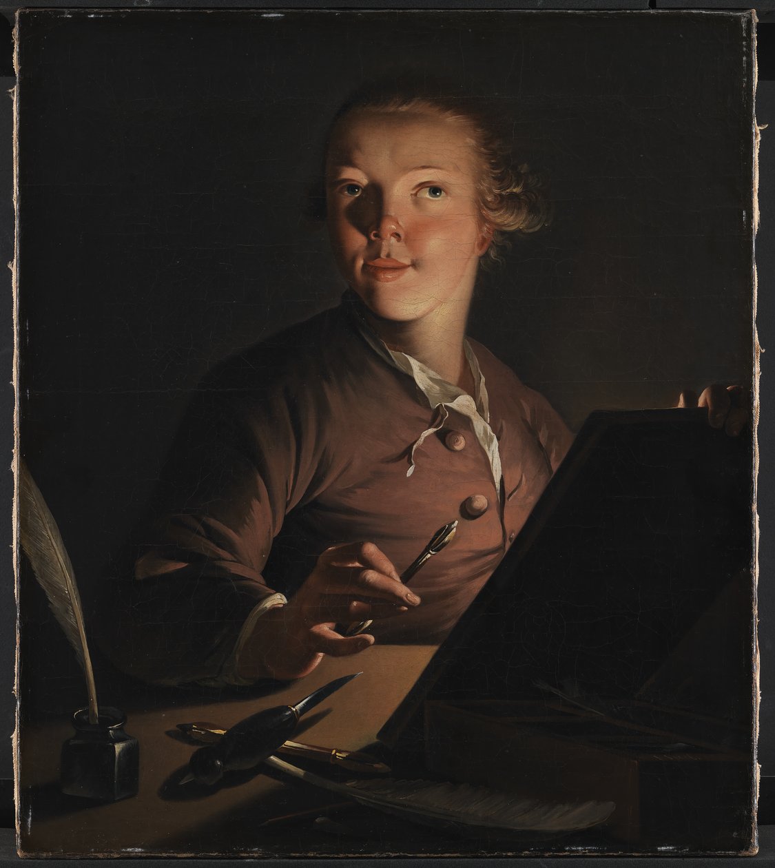 Autorretrato à luz de velas de Jens Juel
