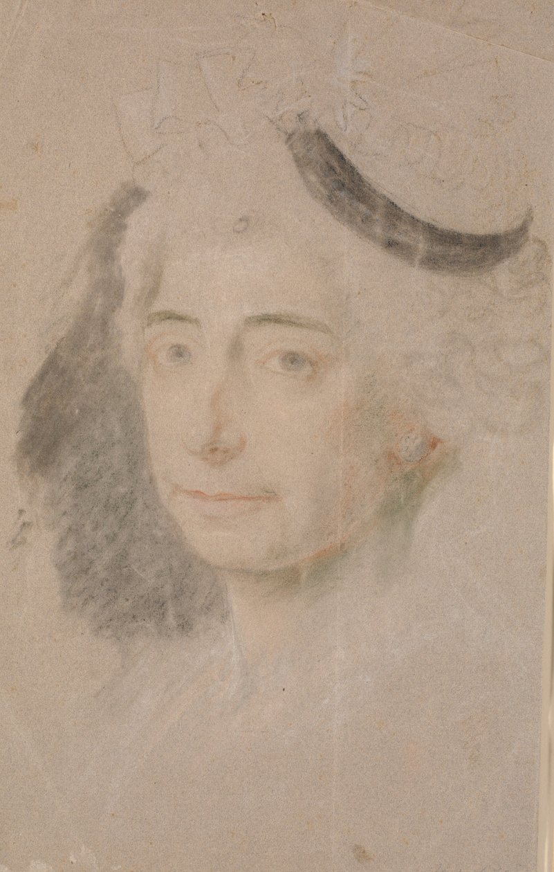 Estudo para um retrato da Sra. Margrethe Elisabeth Stampe de Jens Juel