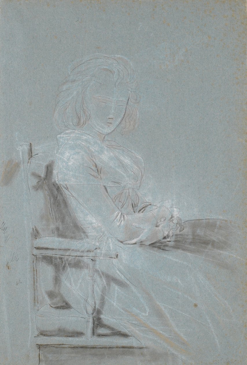 Estudo para o retrato de Ulrike Elenora Wedel Jarlsberg, née Brockdorff de Jens Juel