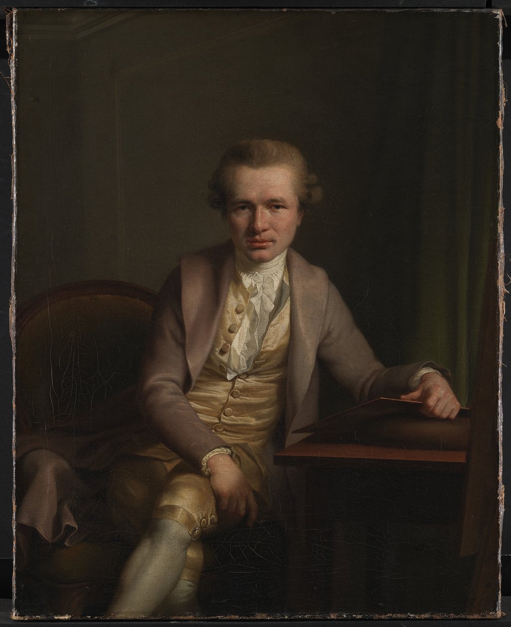 O gravador Johann Friderich Clemens em sua mesa de trabalho de Jens Juel