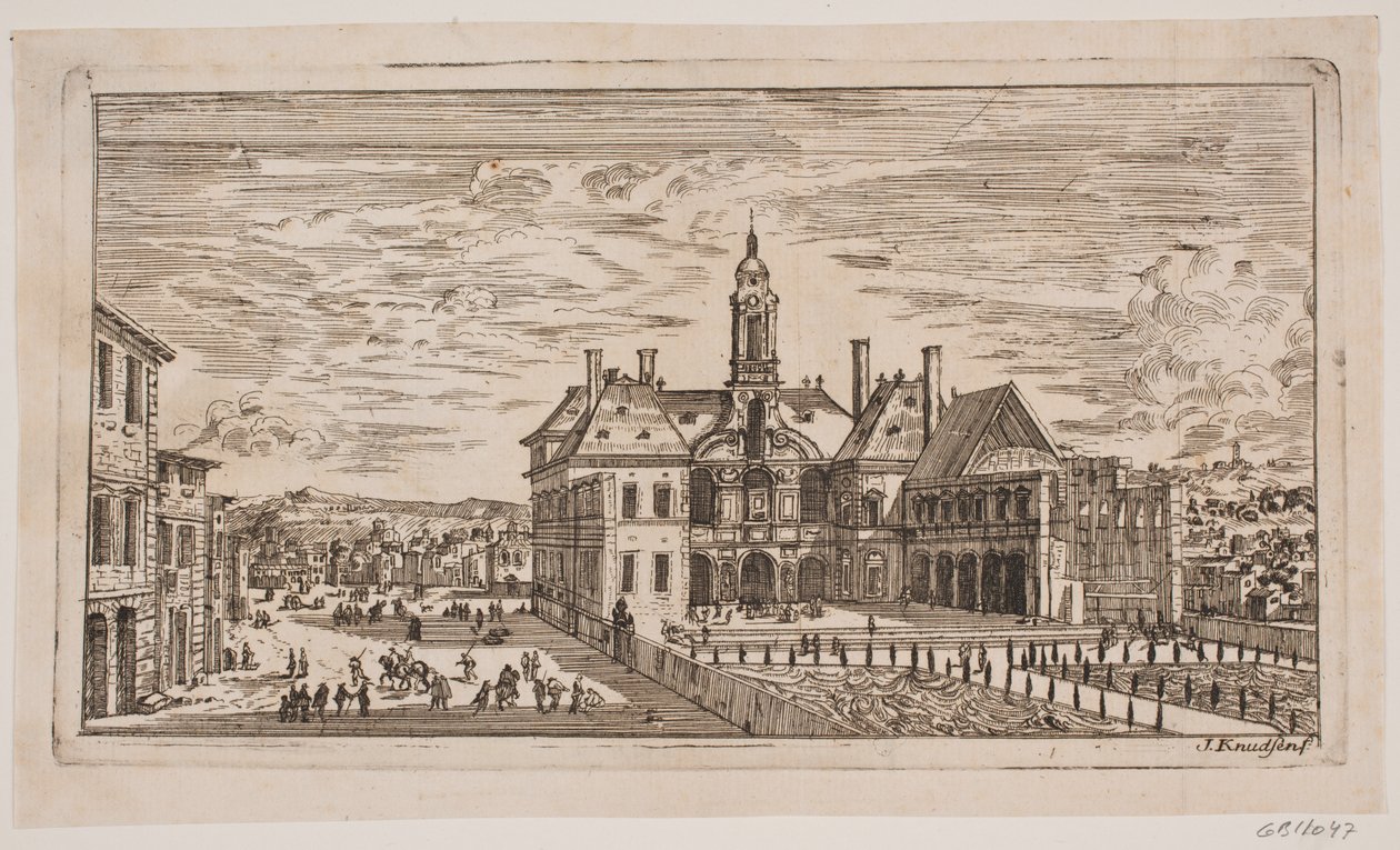 Perspectiva de uma praça em uma cidade italiana de Jens Knudsen