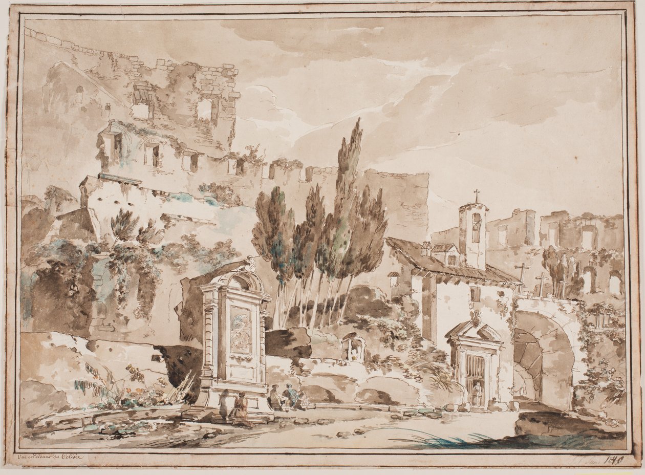 O interior do Coliseu, Roma de Jens Petersen Lund