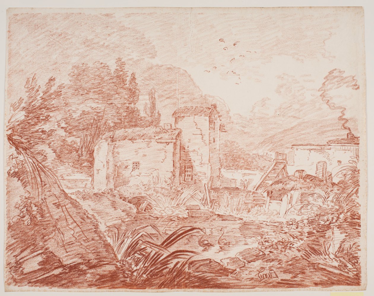 paisagem de fantasia italiana de Jens Petersen Lund