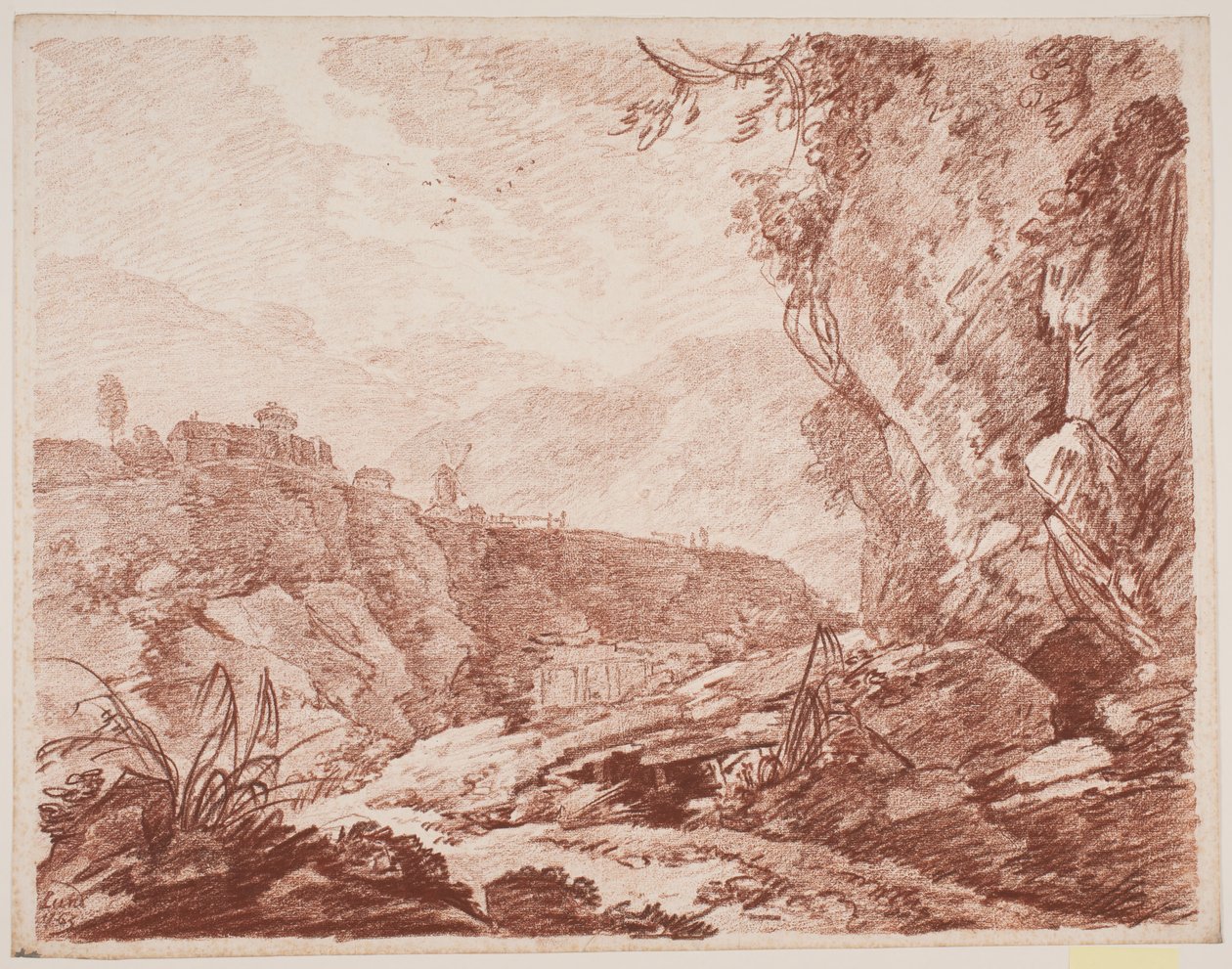 paisagem de fantasia italiana de Jens Petersen Lund