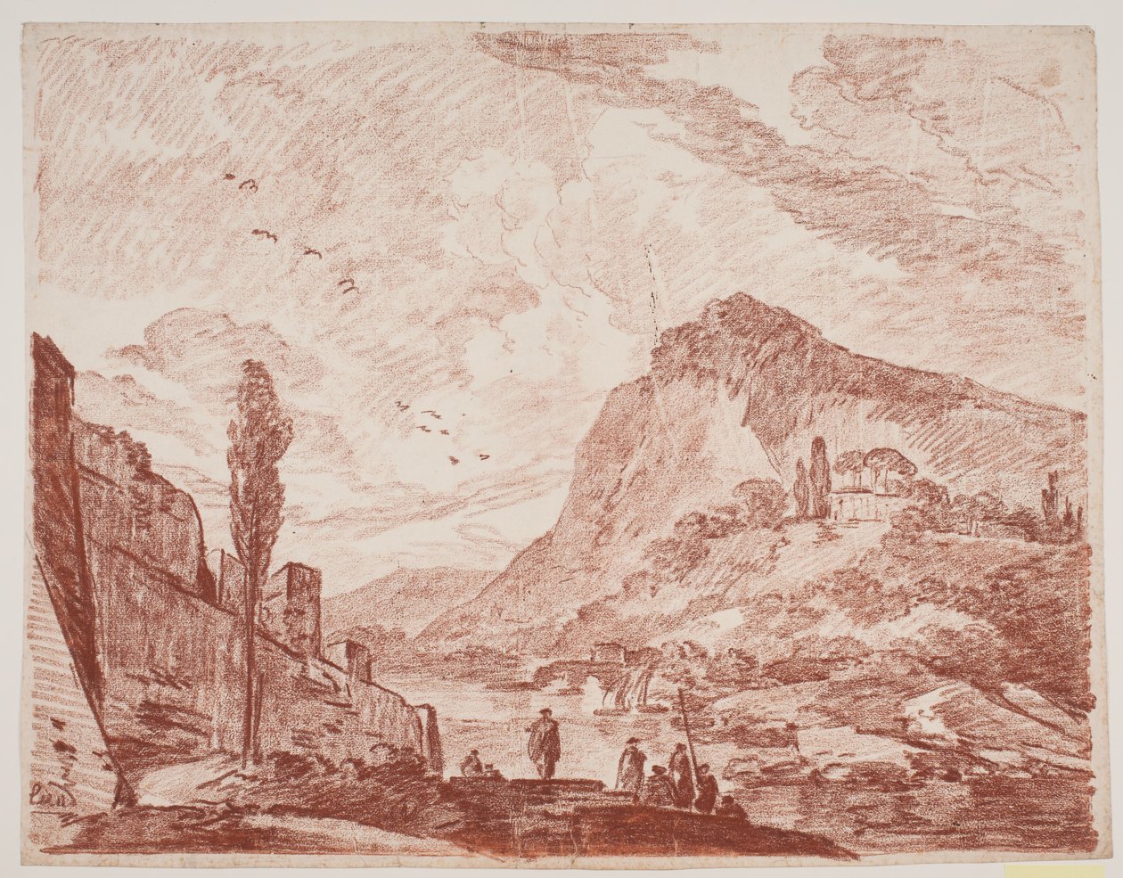 paisagem de fantasia italiana de Jens Petersen Lund