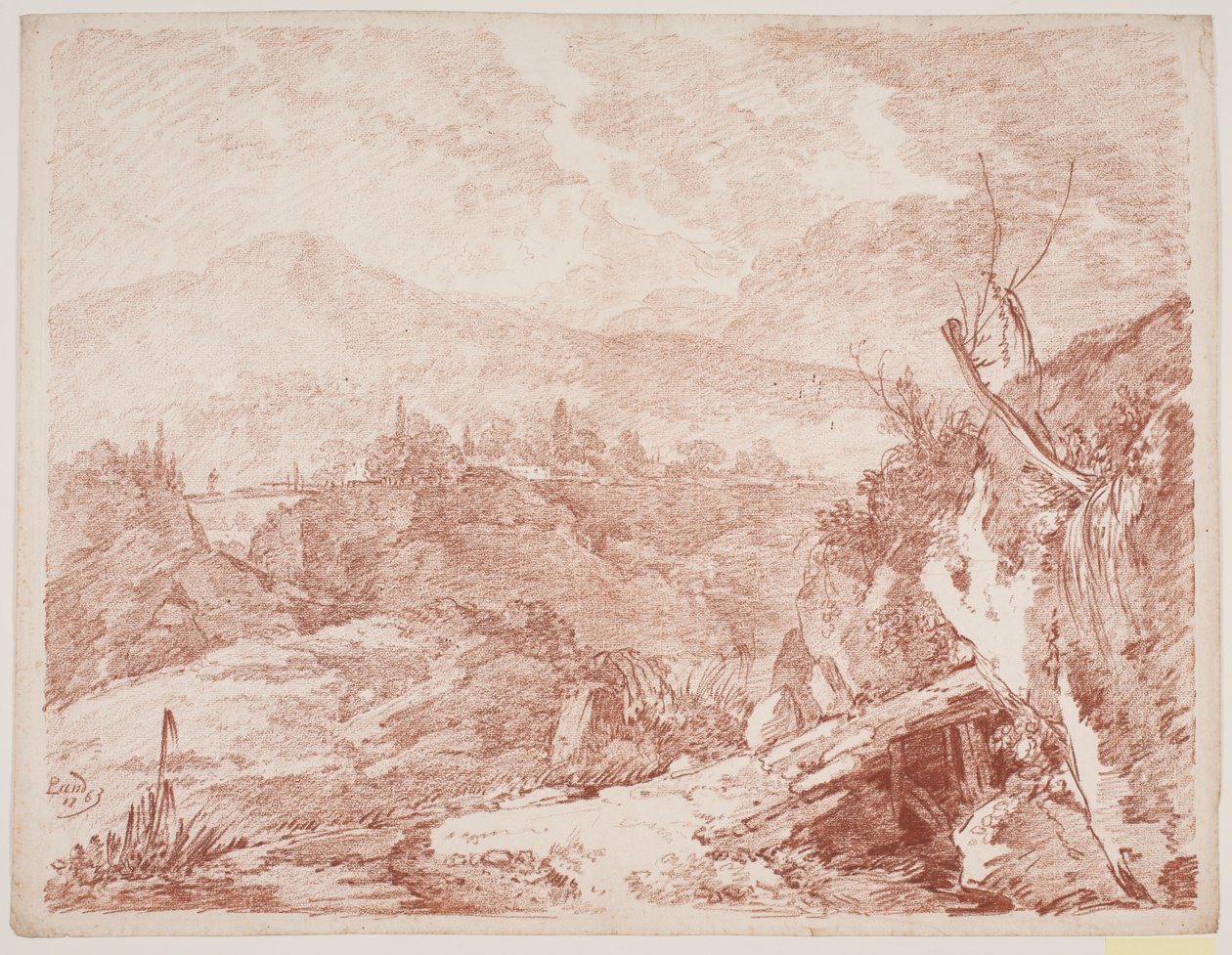 paisagem de fantasia italiana de Jens Petersen Lund