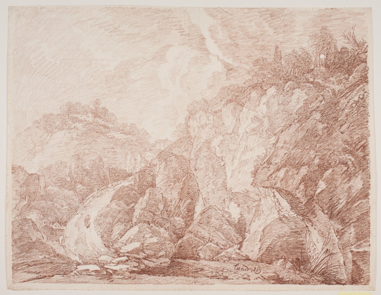 paisagem de fantasia italiana de Jens Petersen Lund