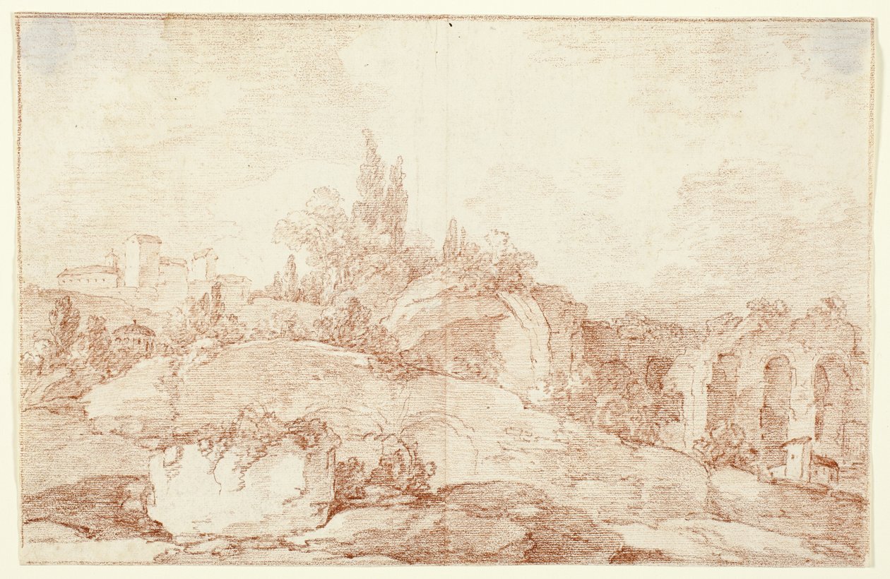 Paisagem da Campagna italiana de Jens Petersen Lund