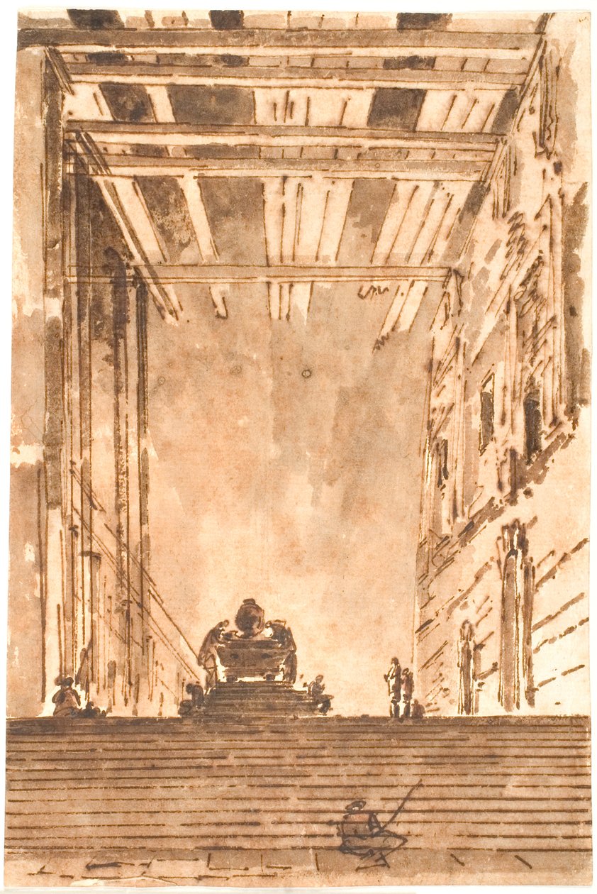 Escadaria e catafalco de Jens Petersen Lund