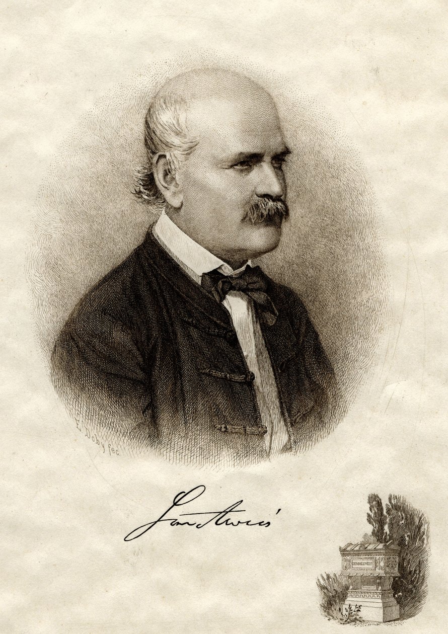 Retrato de Ignaz Philipp Semmelweis 1818-1865 de Jenö Eugen Doby