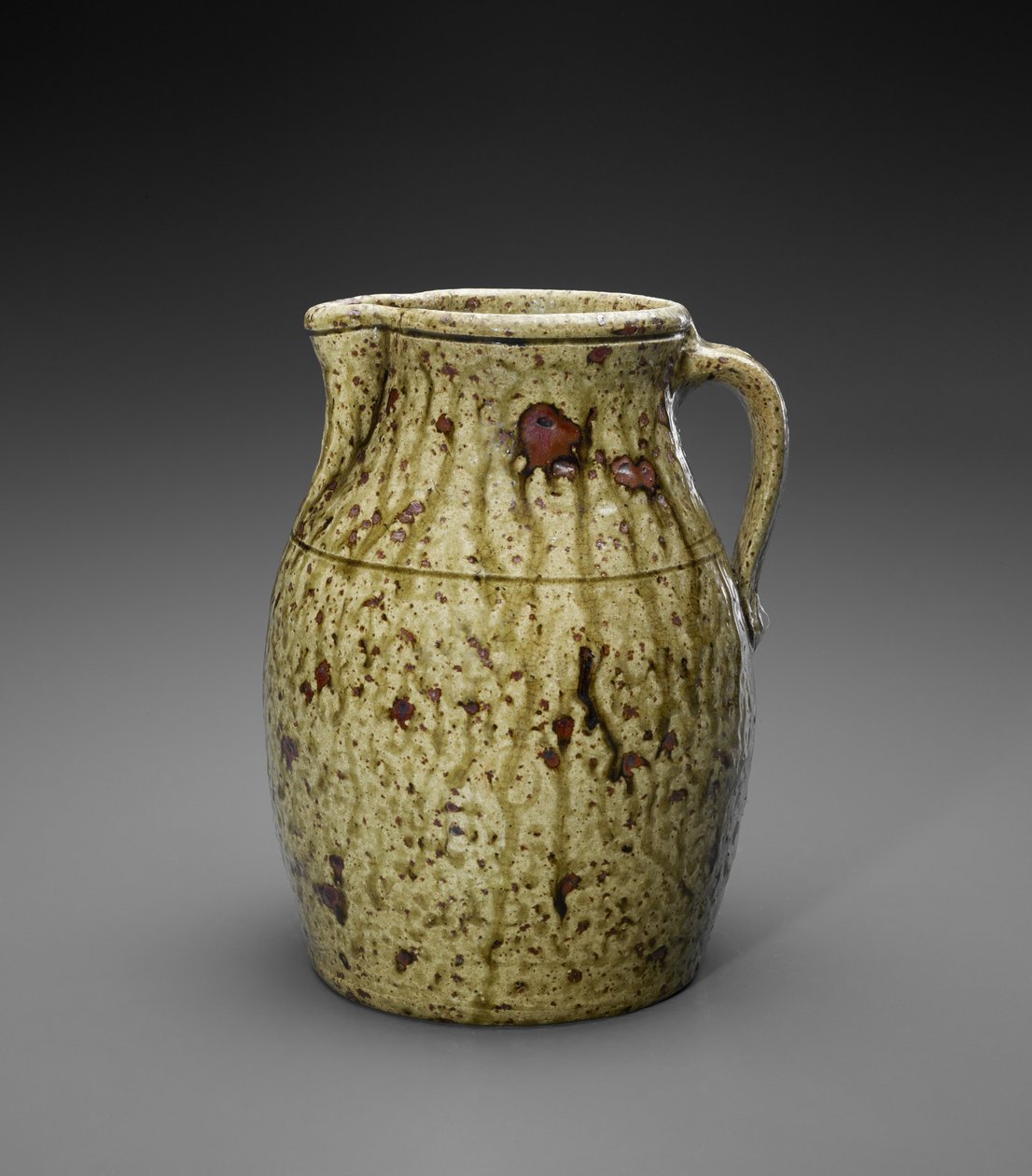 Jarro, c. 1868-1900 (grés vitrificado alcalino) de Jeremiah S. (attr.to) Hogue
